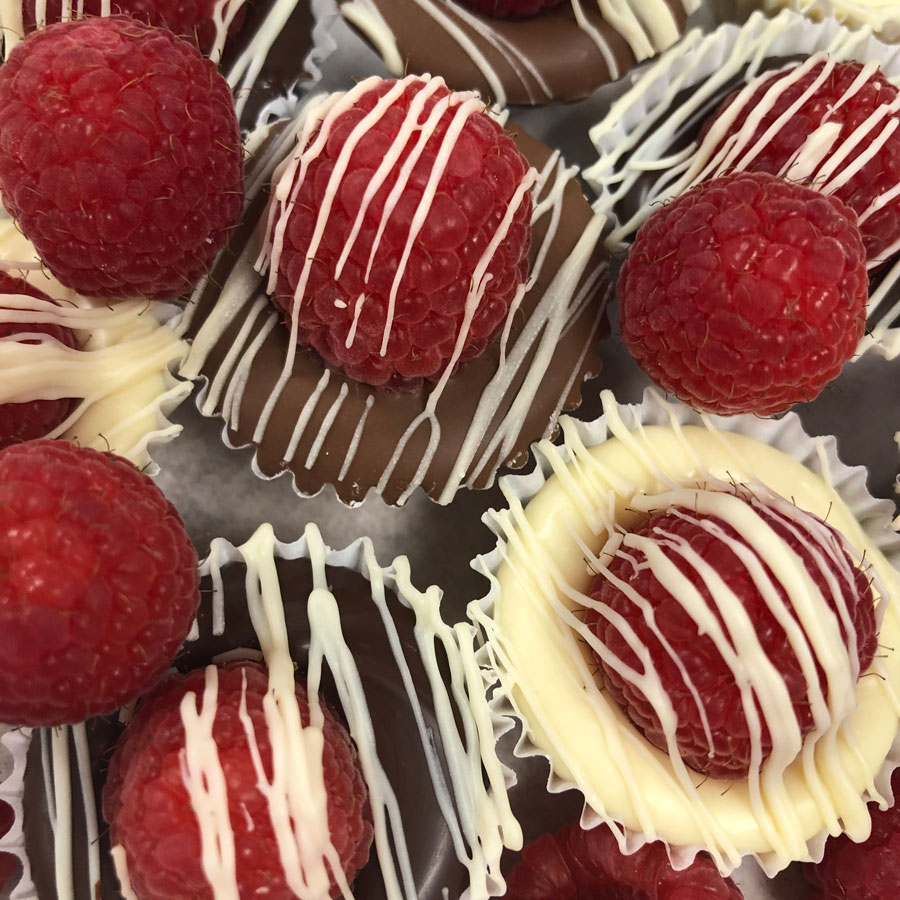 chocolate covered raspberries