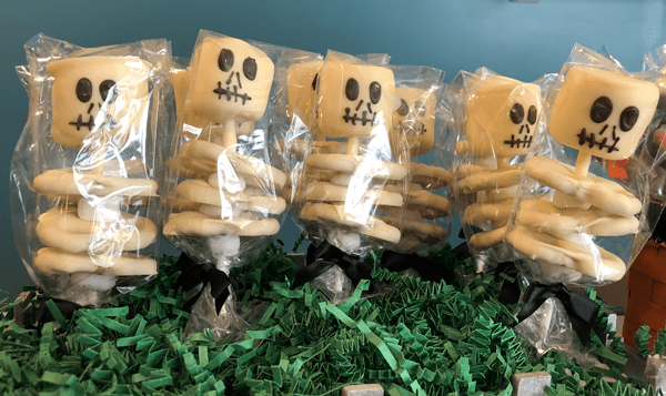 white chocolate skeletons