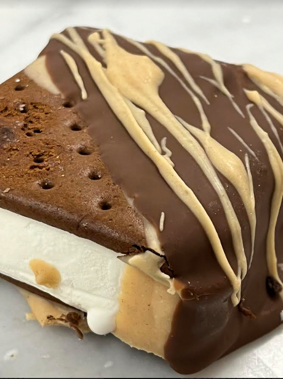peanut butter melt away ice cream sandwhich